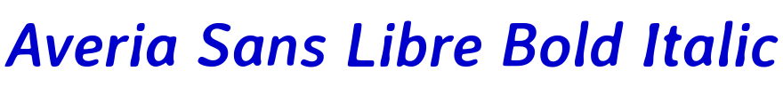 Averia Sans Libre Bold Italic fuente